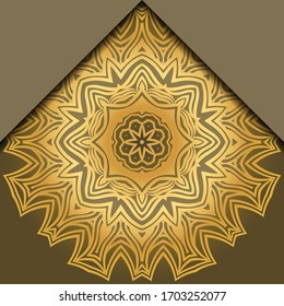 Luxuriöser Hintergrund. mit Goldmandala-Vektorillustration-Kartenvorlage. 