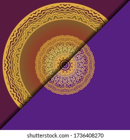 Luxury background. with gold mandala Vector card template. 