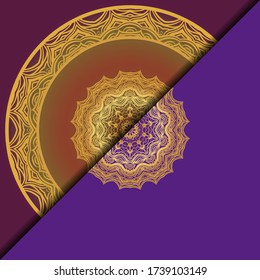Luxuriöser Hintergrund. mit Gold mandala Vector Karte Vorlage. 