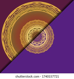 Luxuriöser Hintergrund. mit Gold mandala Vector Karte Vorlage. 
