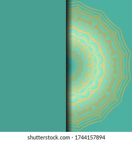 Luxuriöser Hintergrund. mit Gold mandala Vector Karte Vorlage. 