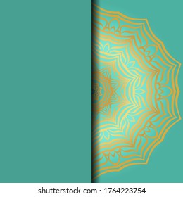 Luxuriöser Hintergrund. mit goldener mandala Vektorkartenvorlage. 