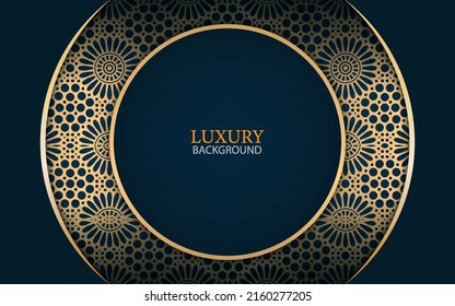 luxury background with gold pattern vector