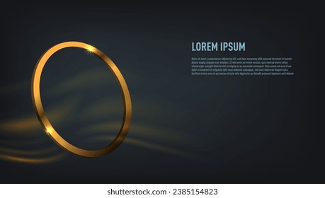 Luxury Background With Gold Ring And Light Effect. EPS10 Vector