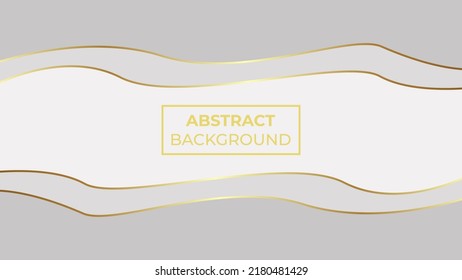 Luxury Background with gold and silver wave motifs, easy to edit