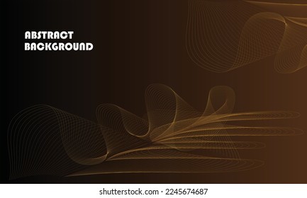 Luxury background with golden abstract wave design. Perfect for desktop backgrounds, wallpapers, media content, templates, web homepages, etc