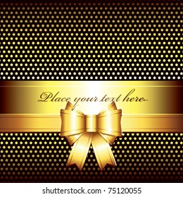luxury background with golden bow (also available jpeg version without text)
