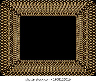 Luxury background with golden chains. Vector illustration.