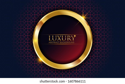Luxury Background With Golden Circle And Abstract Pattern