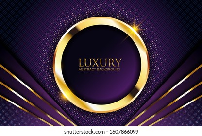 Luxury Background With Golden Circle And Glitter