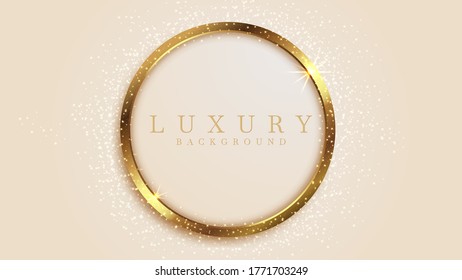 Luxury background with golden circle lines. vector illustration.