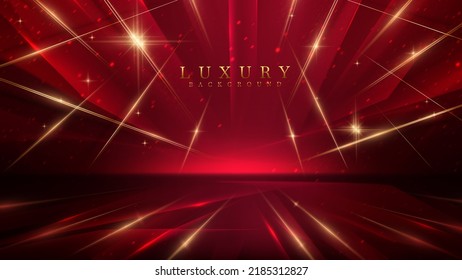 Luxury background and golden line decoration   light rays effects element and bokeh  Award ceremony design concept 