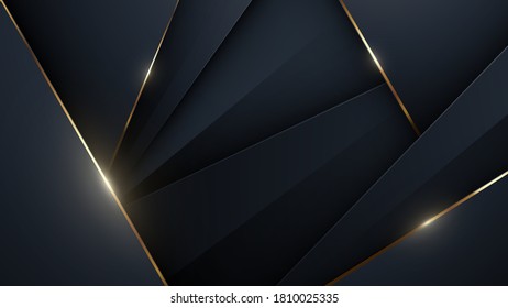 Luxury background With golden lines on the dark, vector illustration.