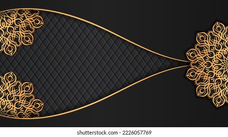 fondo de lujo con mandala dorada