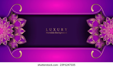 Luxury background, with golden mandala