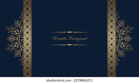 luxury background with golden mandala ornament