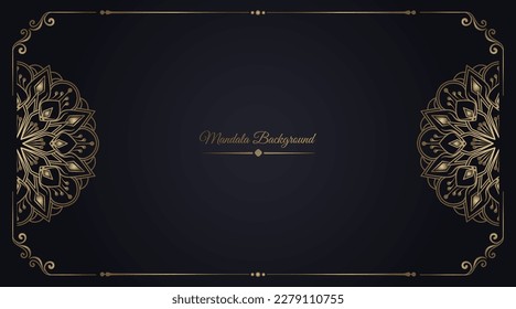 luxury background with golden mandala ornament