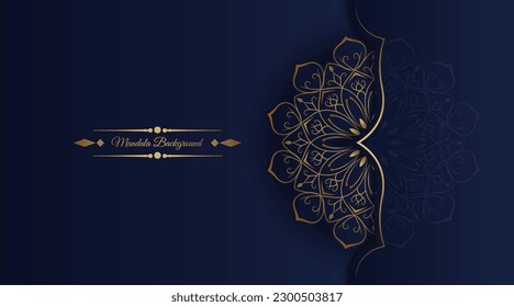 luxuriöser Hintergrund mit goldener Mandala-Ornament