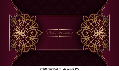 luxury background with golden mandala ornament