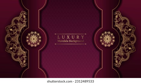 luxury background with golden mandala ornament