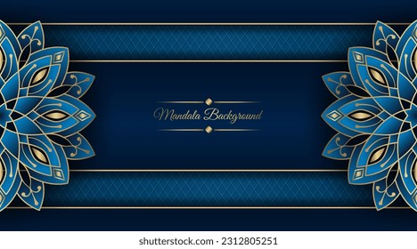 luxury background with golden mandala ornament