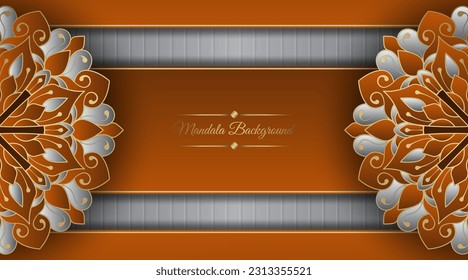 luxury background with golden mandala ornament