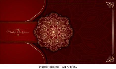 luxury background with golden mandala ornament