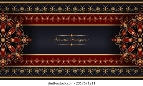 luxury background with golden mandala ornament