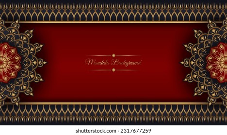 luxury background with golden mandala ornament