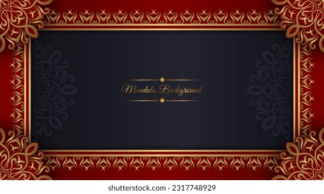 luxury background with golden mandala ornament