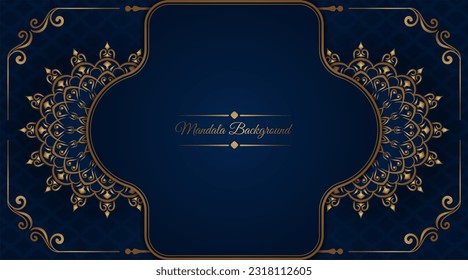 luxury background with golden mandala ornament