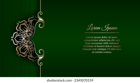 Luxury background with golden mandala ornament