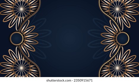 Luxury background with golden mandala ornament