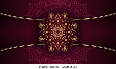 Luxury background with golden mandala ornament