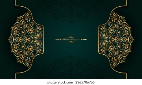 Luxury background with golden mandala ornament