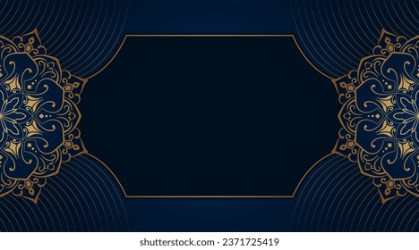 luxury background with golden mandala ornament