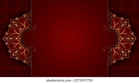 luxury background with golden mandala ornament