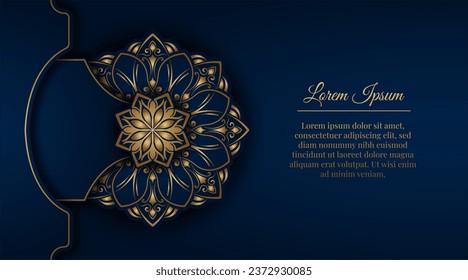 luxury background with golden mandala ornament