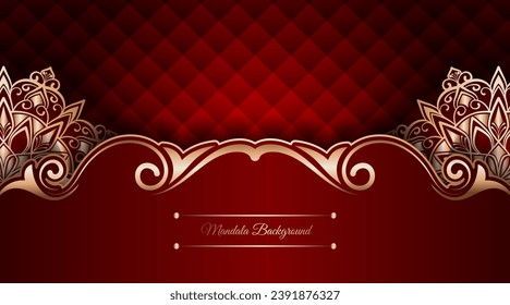 Luxury background with golden mandala ornament