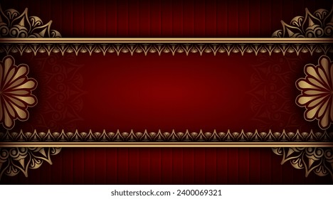 Luxury background with golden mandala ornament