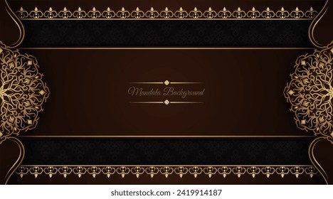 luxury background with golden mandala ornament