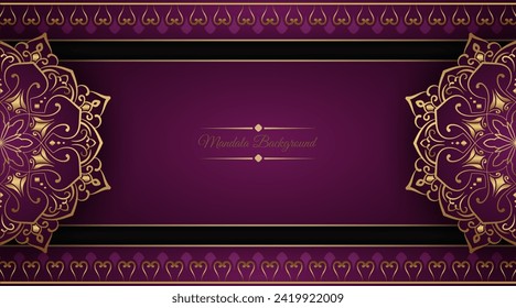 luxury background with golden mandala ornament