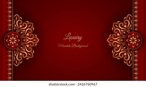Luxury background with golden mandala ornament