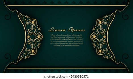 Luxury background with golden mandala ornament