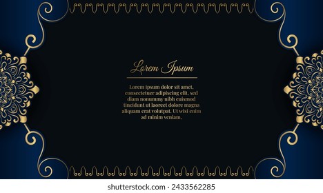 Luxury background with golden mandala ornament