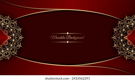 luxury background with golden mandala ornament