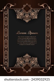 Luxury background with golden mandala ornament