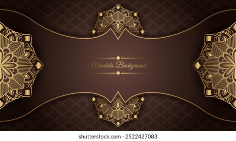luxury background with golden mandala ornament