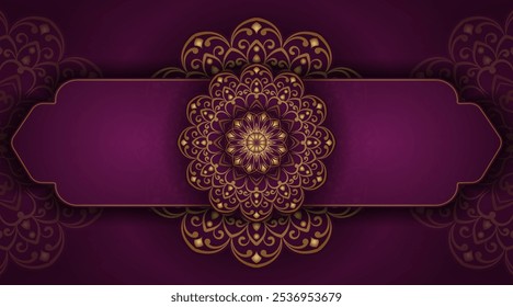 Luxury background with golden mandala ornament