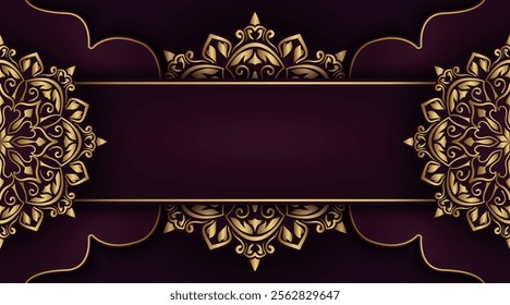 Luxury background with golden mandala ornament